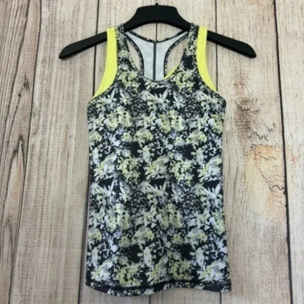 Lululemon inspiration Tank Womens Floral racebank size 4